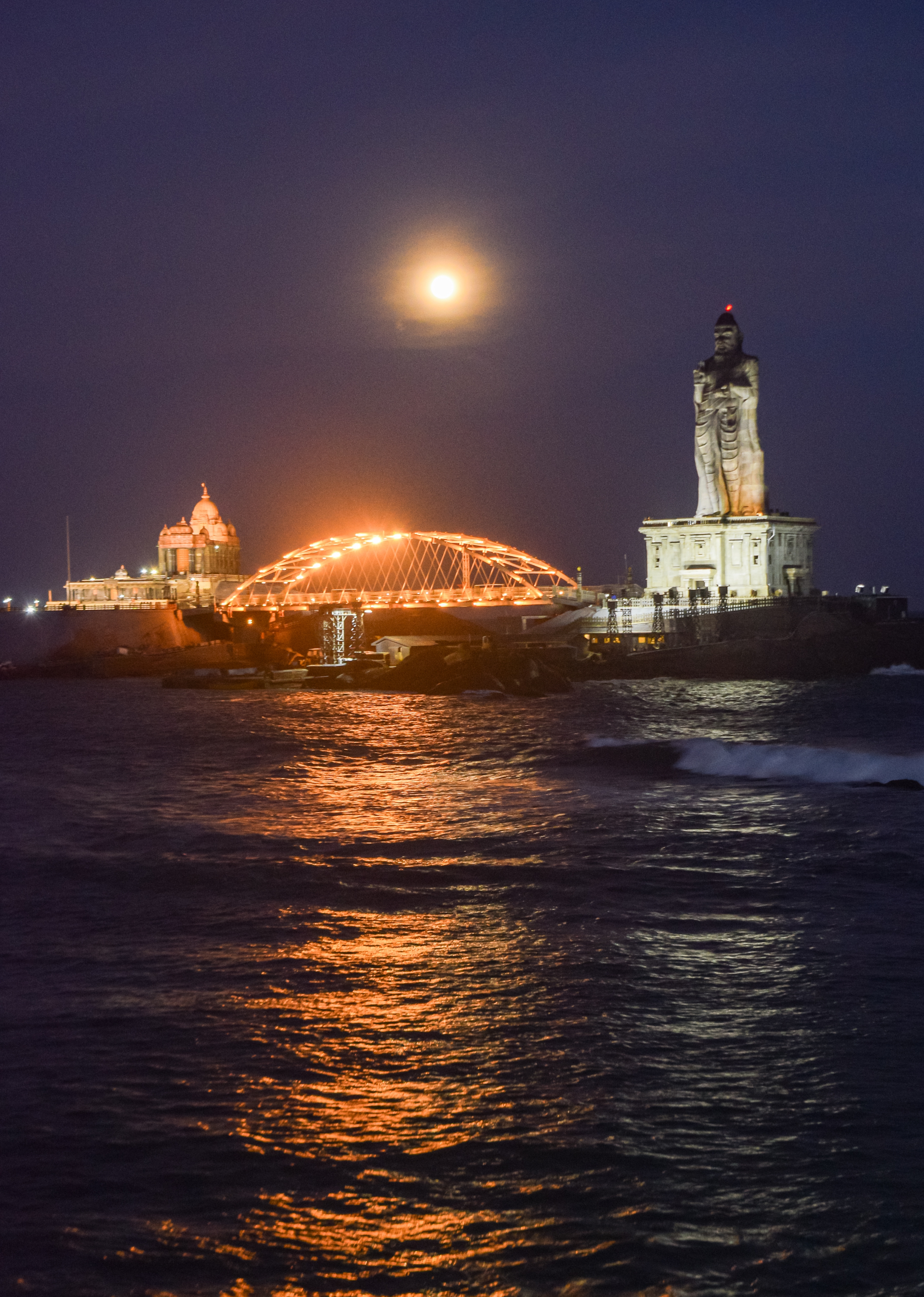 Vivekananda Rock memorial Kanyakumari night view - Image 3