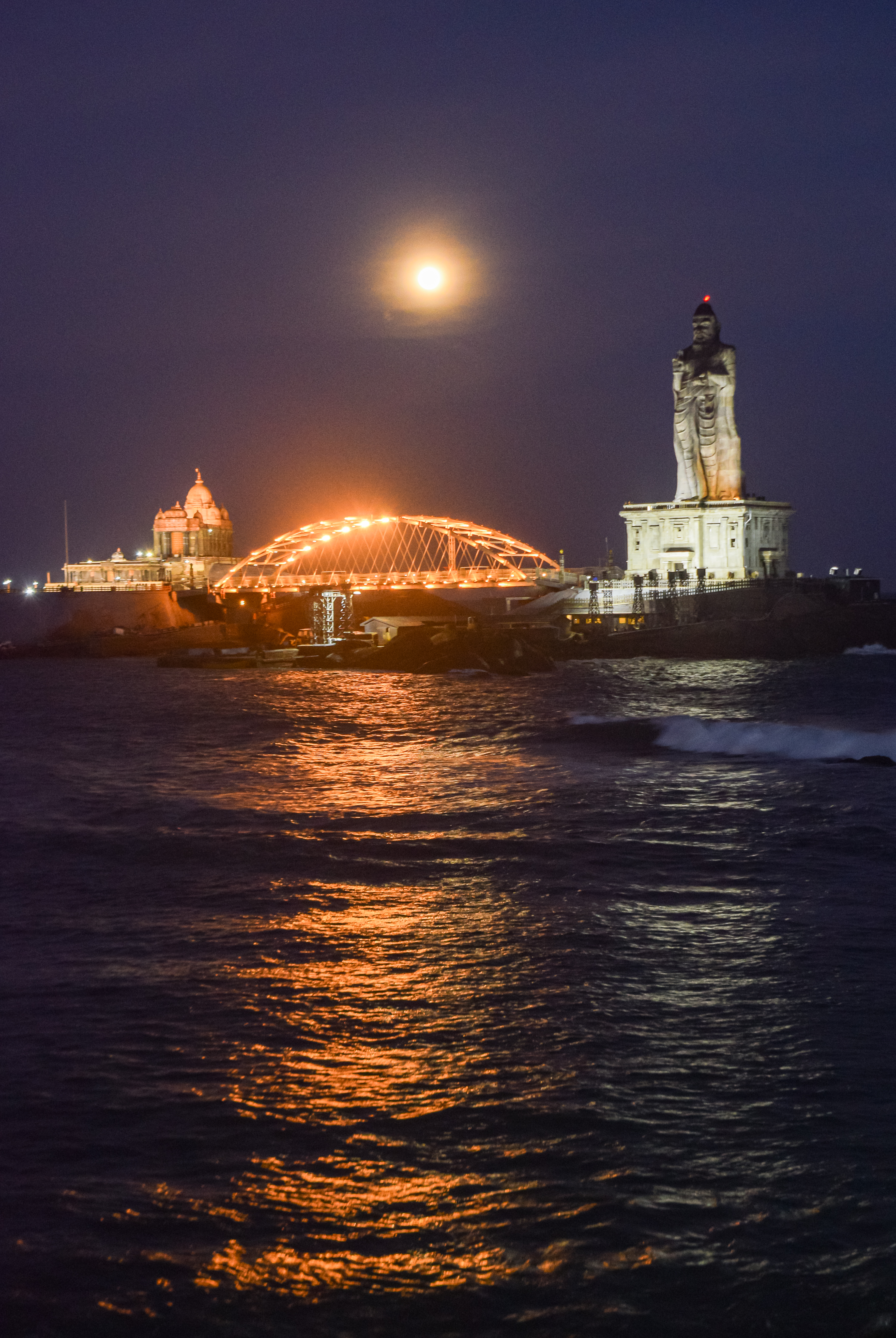 Vivekananda Rock memorial Kanyakumari night view - Image 4