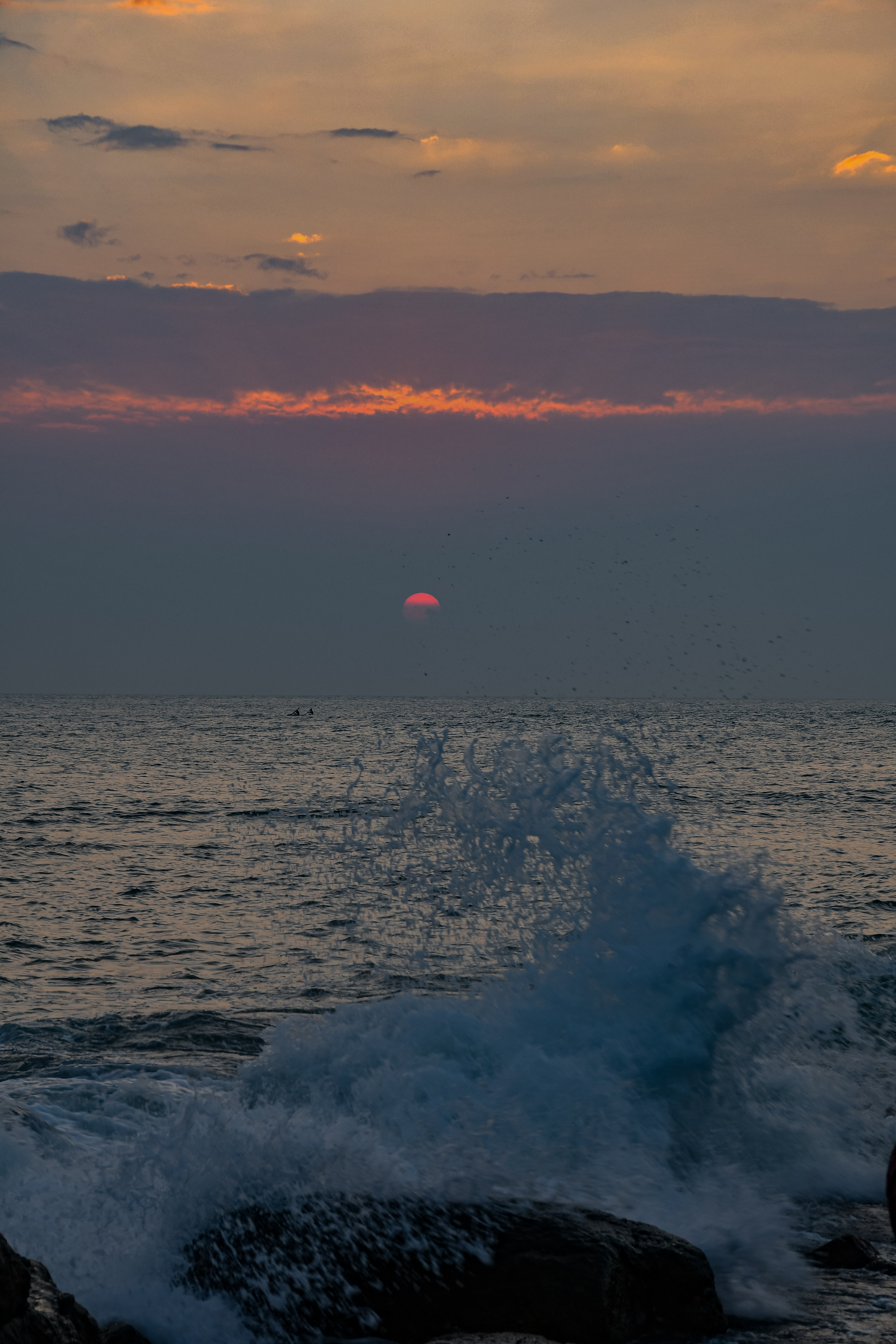 Ocean Waves at Sunset – Dramatic Evening Sea Photography | Kanyakumari Sunrise Media