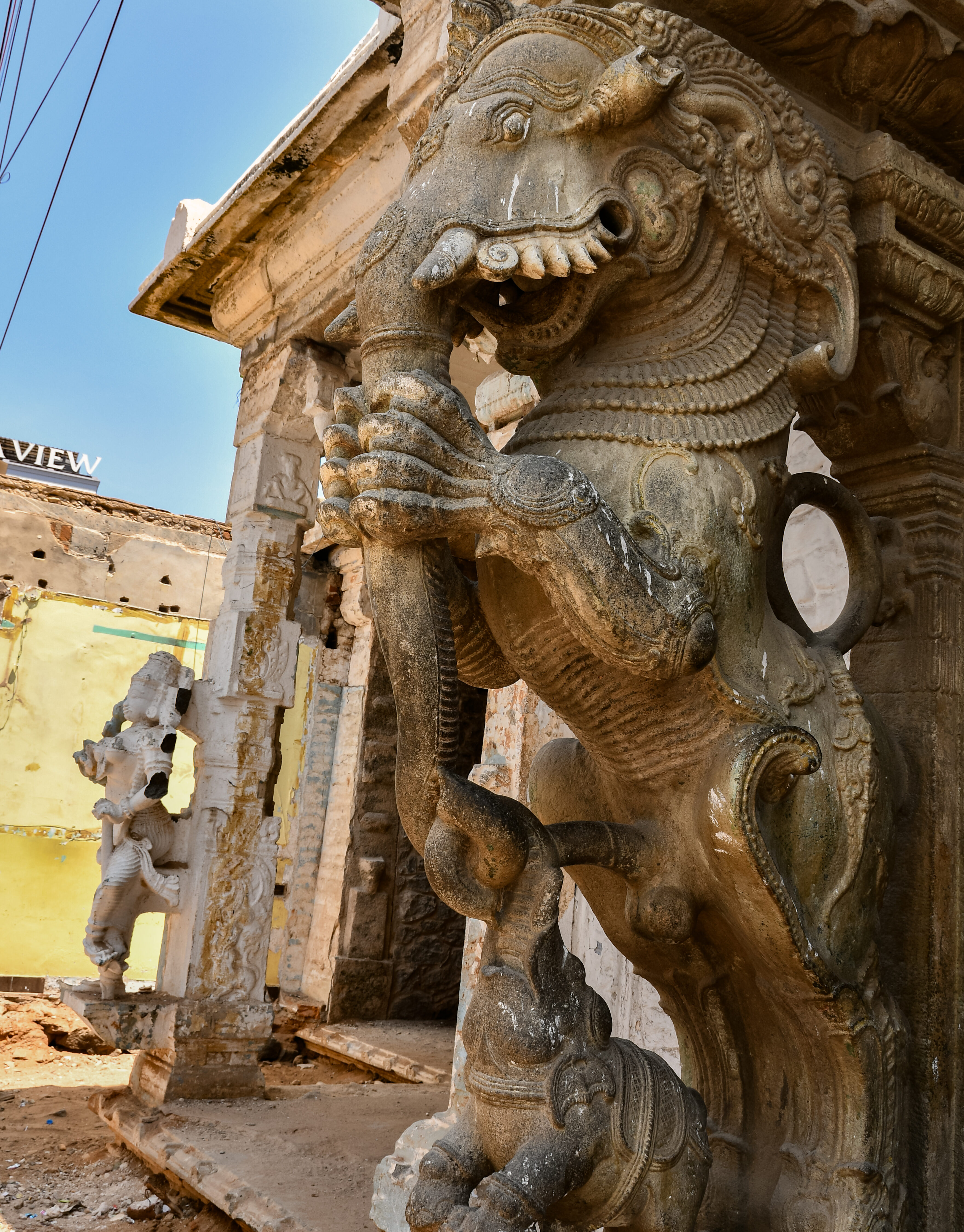 Yali – The Guardian of Strength and Protection | Kanni Ambalam, Kanyakumari(Editorial Use Only)