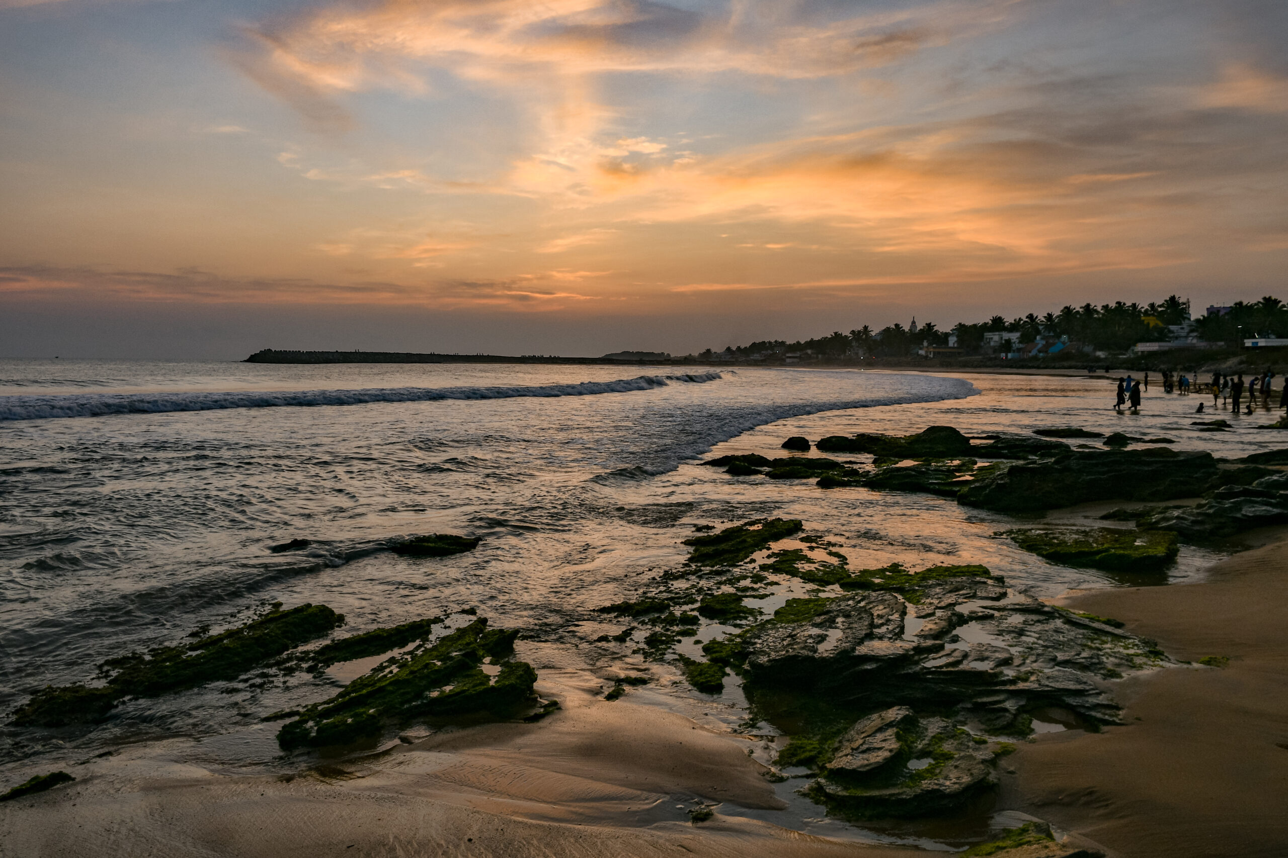 Golden Sunset Rocky Beach – Kanyakumari Digital Photo Collection - Image 3